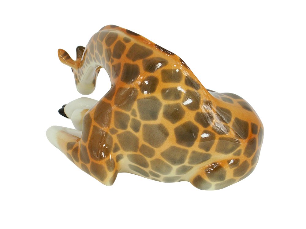 Giraffe Sitting Lomonosov Porcelain Collectible Figurine