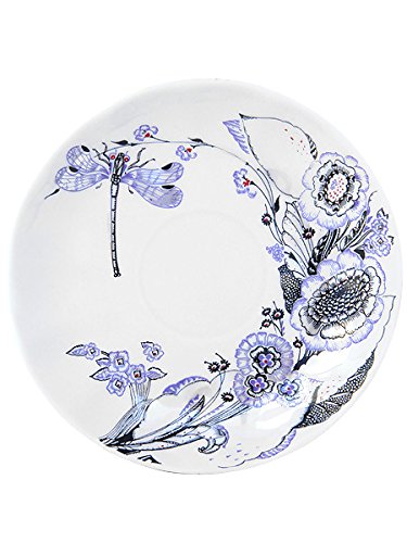 Lomonosov Porcelain Tea Set Cup and Saucer Dragonfly Wisper 8.45 oz/250 ml