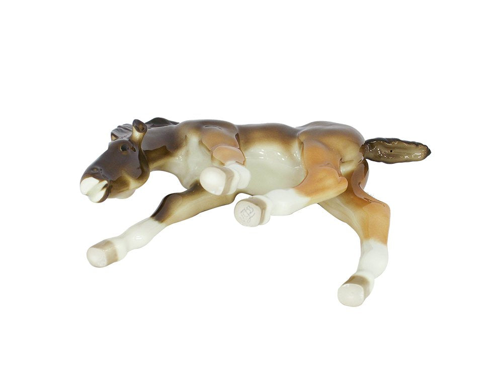Horse Pasturing Drinking Chestnut Colt Lomonosov Porcelain Collectible Figurine