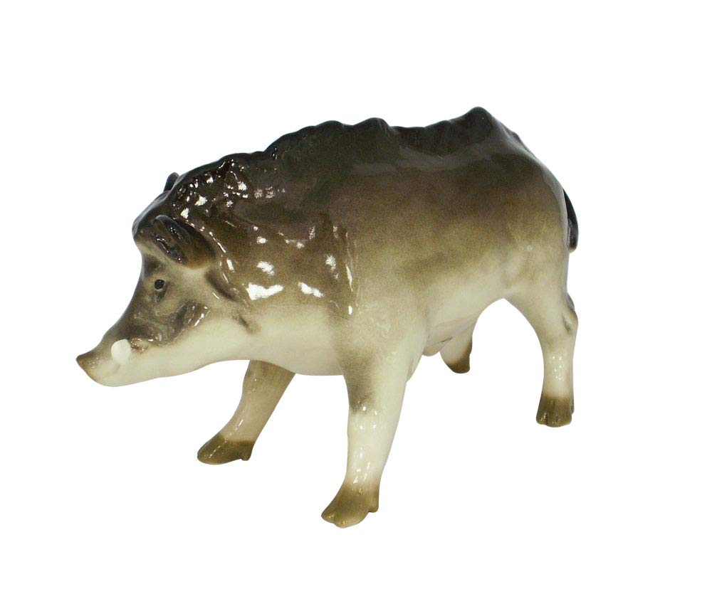 Tusker Wild Boar Pig Lomonosov Porcelain Figurine