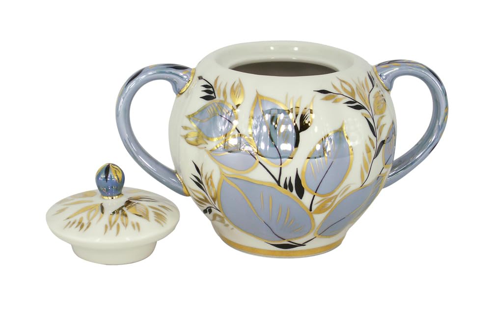 Lomonosov Porcelain Sugar Bowl Tulip Moonlight 15 ounces /450 milliliters