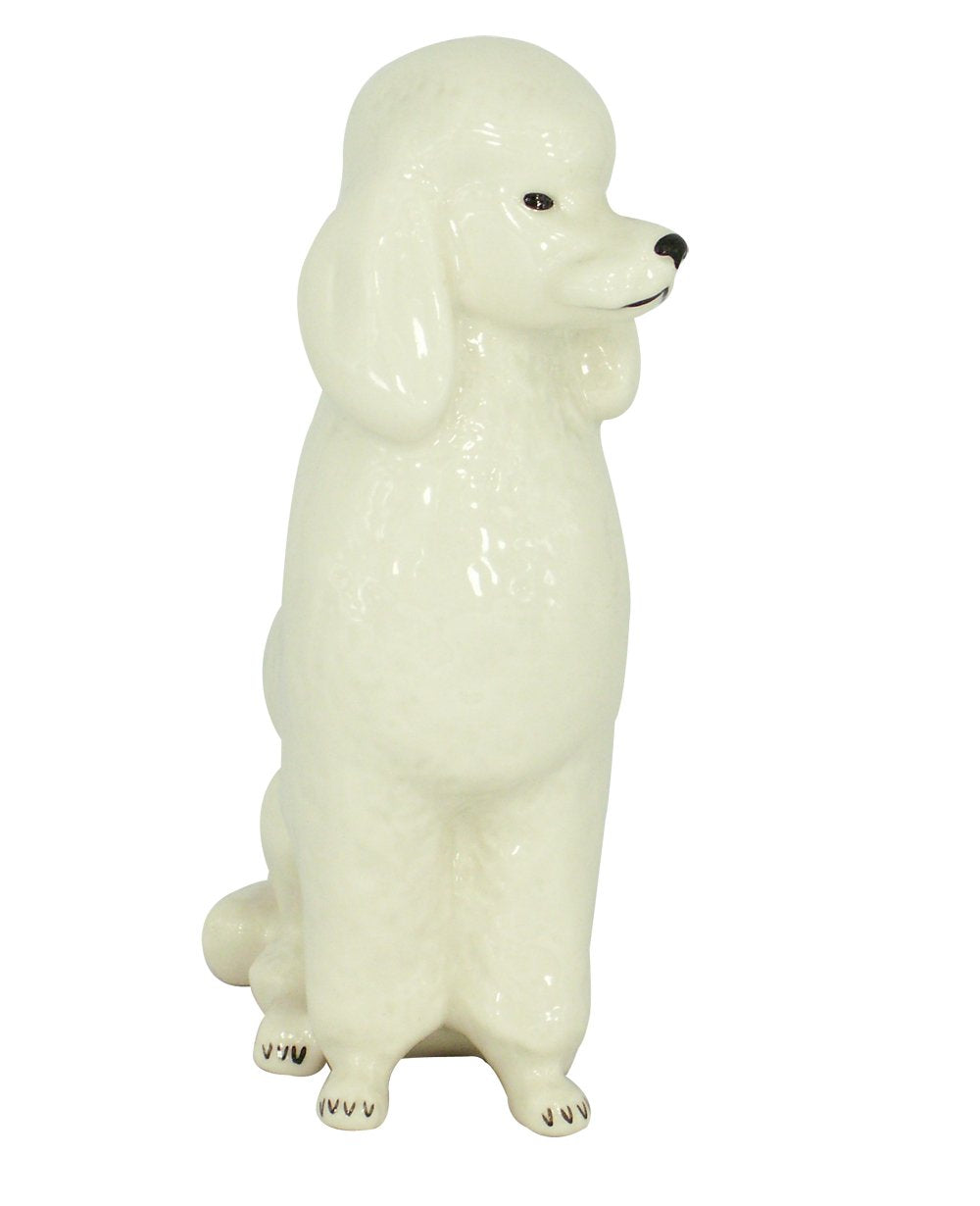 King Poodle White Colored Lomonosov Porcelain Collectible Figurine