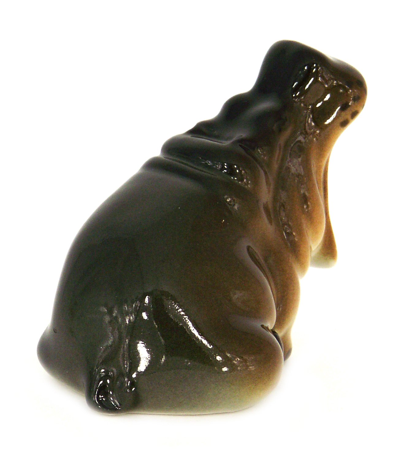 Hippo Brown Lomonosov Porcelain Collectible Figurine