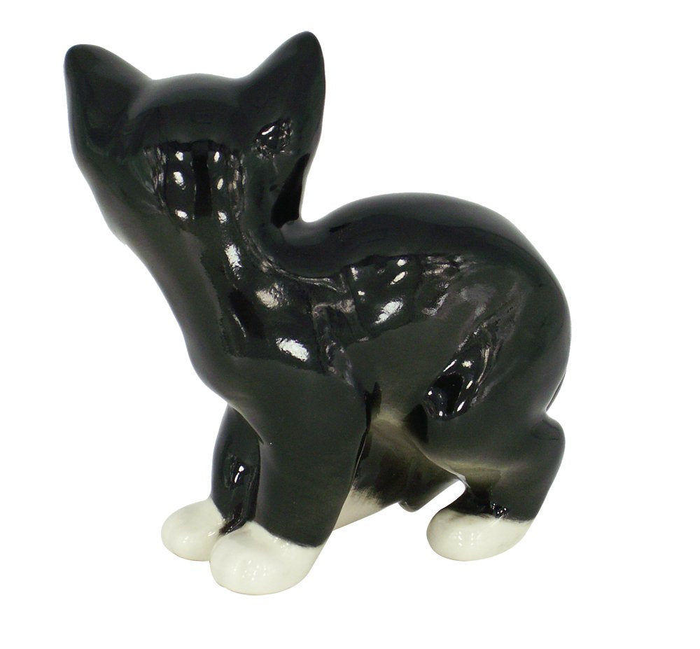 Cat Kitty Black Lomonosov Porcelain Collectible Figurine