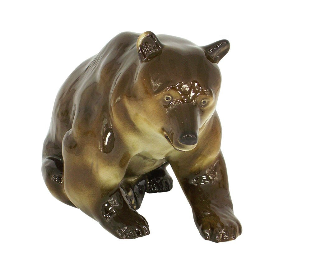 Brown Bear BIG & REAL Lomonosov Porcelain Collectible Figurine