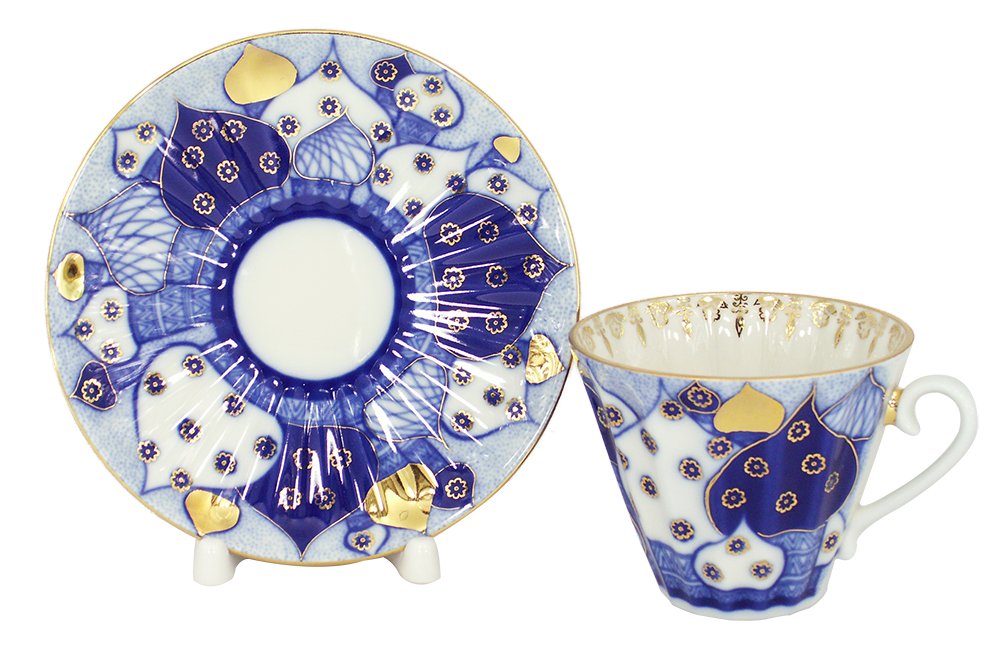 Lomonosov Porcelain Set Orthodox Church Bells 3pc Cup, Saucer, Plate 7.95 oz/235 ml