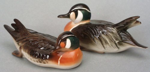 Lomonosov Porcelain Collectible Figurines Baikal Duck Couple Housewarming