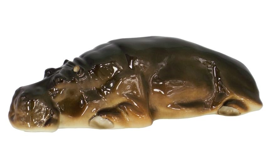 Lomonosov Imperial Porcelain Figurine Hippo Relaxing