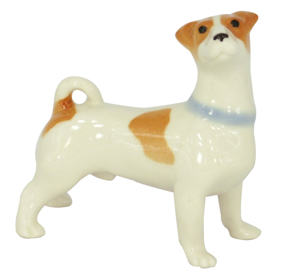 Jack Russell Terrier Dog Standing Lomonosov Porcelain Collectible Figurine