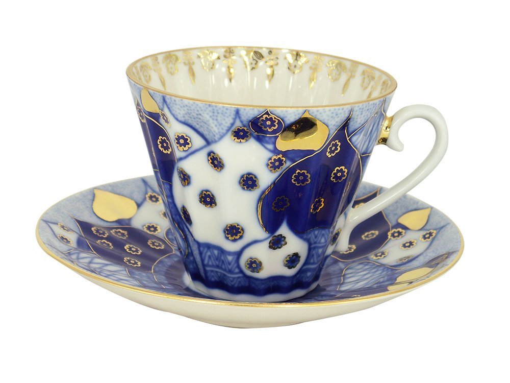 Lomonosov Porcelain Set Orthodox Church Bells 2pc Cup and Saucer 7.95 oz/235 ml