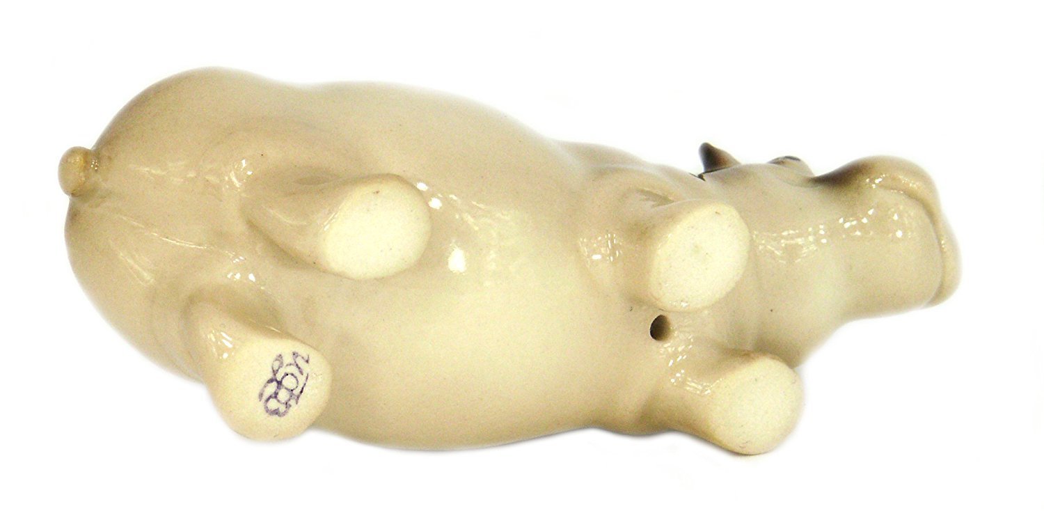 Hippopotamus Female Lomonosov Porcelain Collectible Figurine