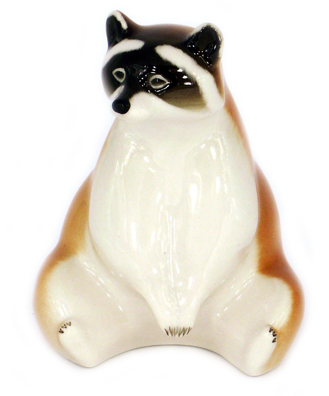 Raccoon Sitting No.2 Lomonosov Porcelain Collectible Figurine