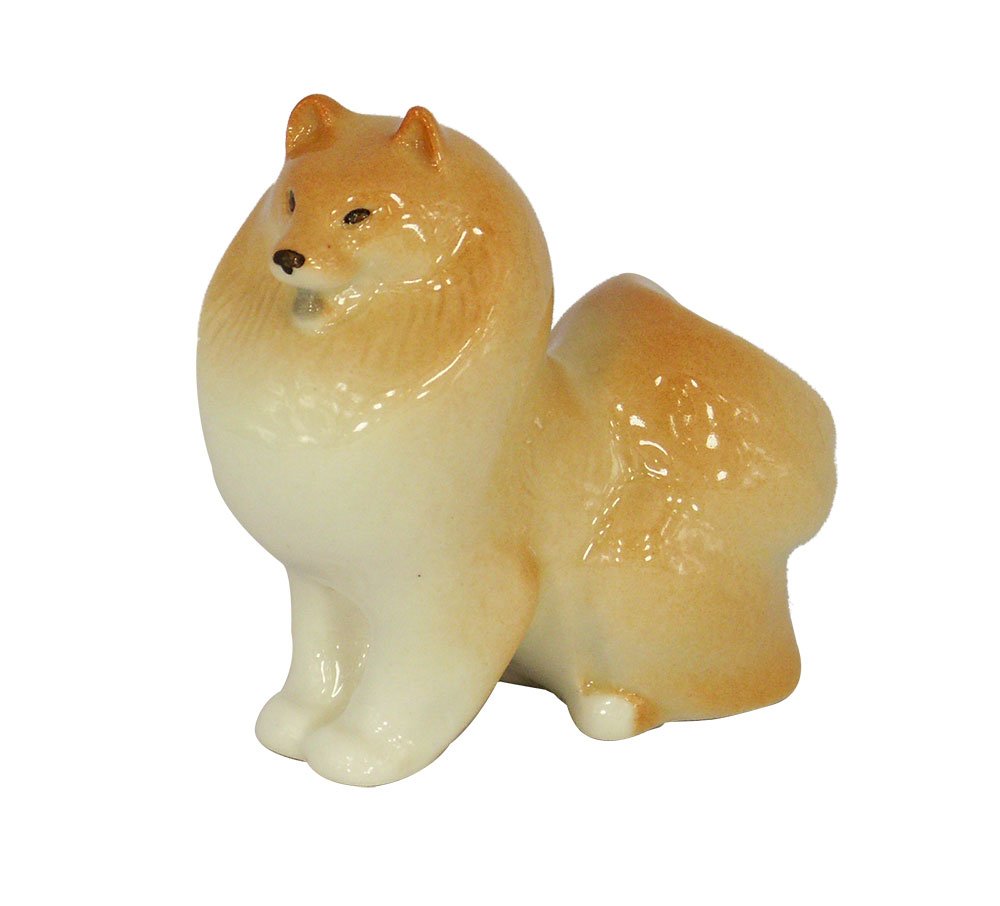 Dwarf-Spitz Pomeranian Dog Lomonosov Porcelain Collectible Figurine