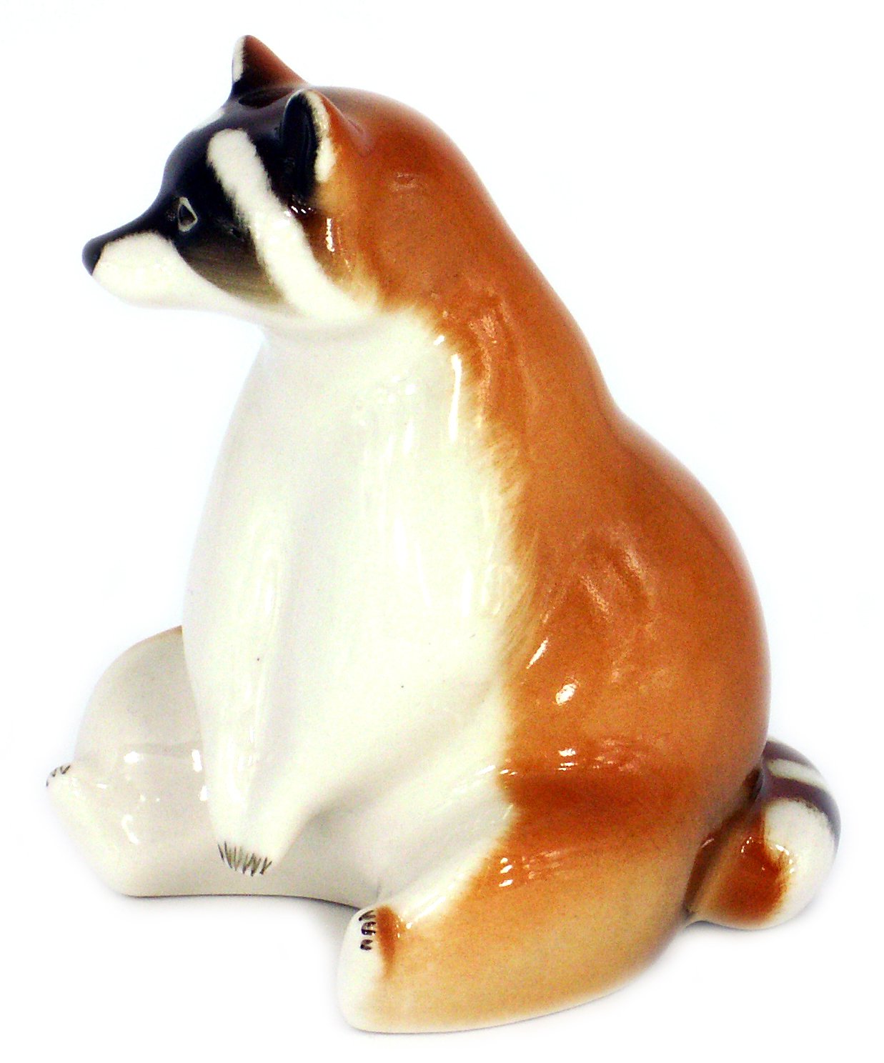 Raccoon Sitting No.2 Lomonosov Porcelain Collectible Figurine