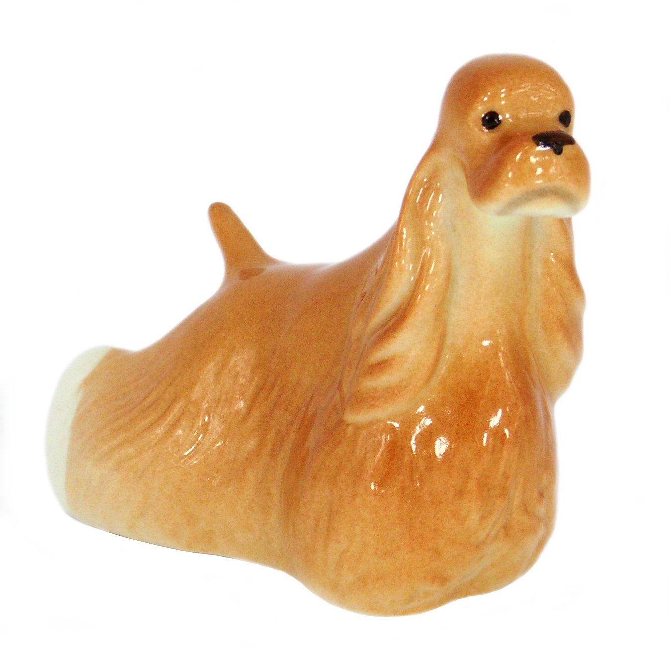 Cocker Spaniel Red Colored Lomonosov Porcelain Collectible Figurine