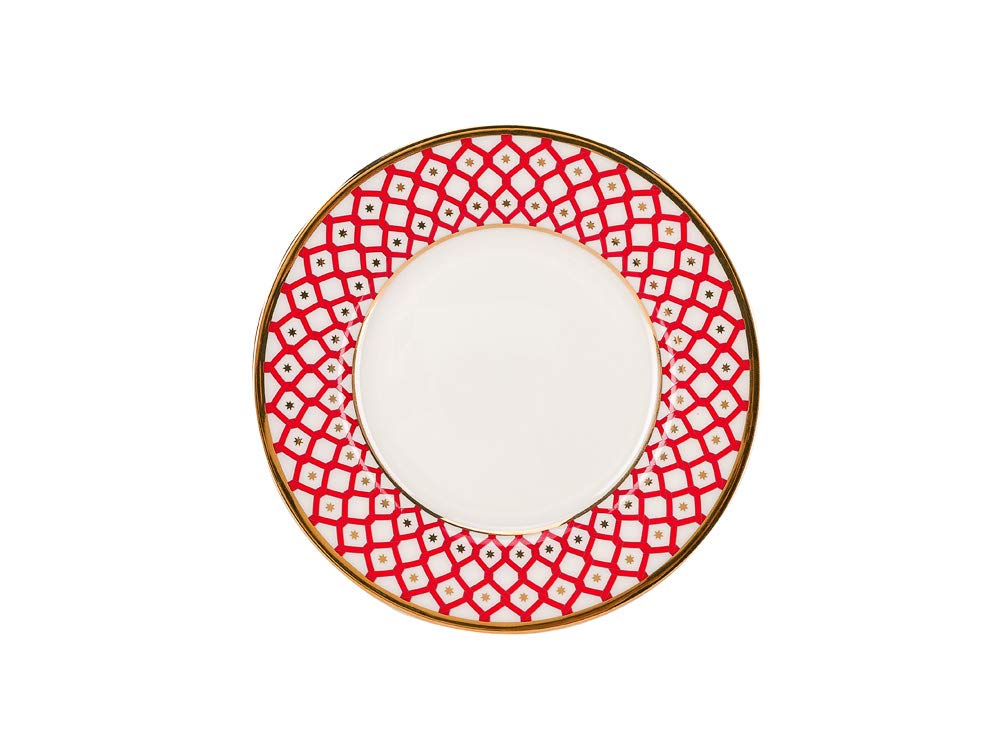 Lomonosov Bone China Porcelain TeaCup And Saucer Scarlet v.2 8.45 oz/250 ml