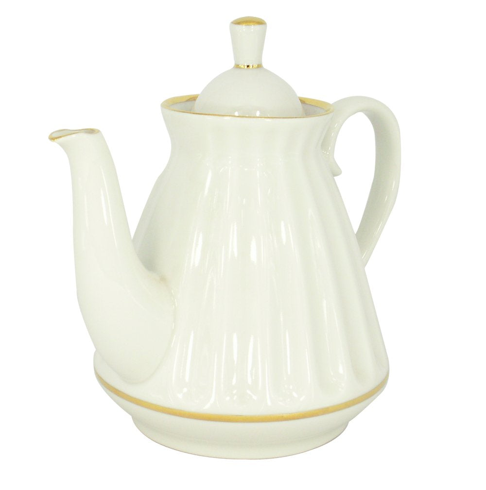 Lomonosov Imperial Porcelain Tea Pot Snow White Radiant 5 cups 25 oz/750 ml