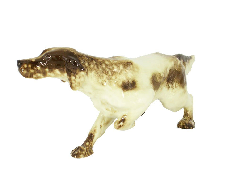Setter Spotted Hunting Lomonosov Porcelain Figurine Collectible