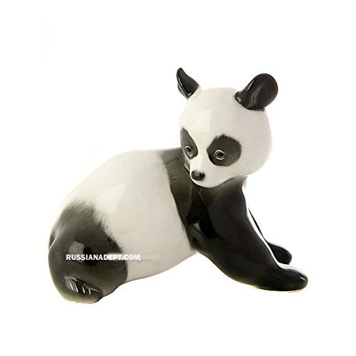 RussianAdept.com Sculpture Bear cub Panda, Imperial Porcelain Plant