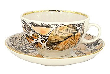 Lomonosov Porcelain Tea Set Cup and Saucer My Garden 2 pc