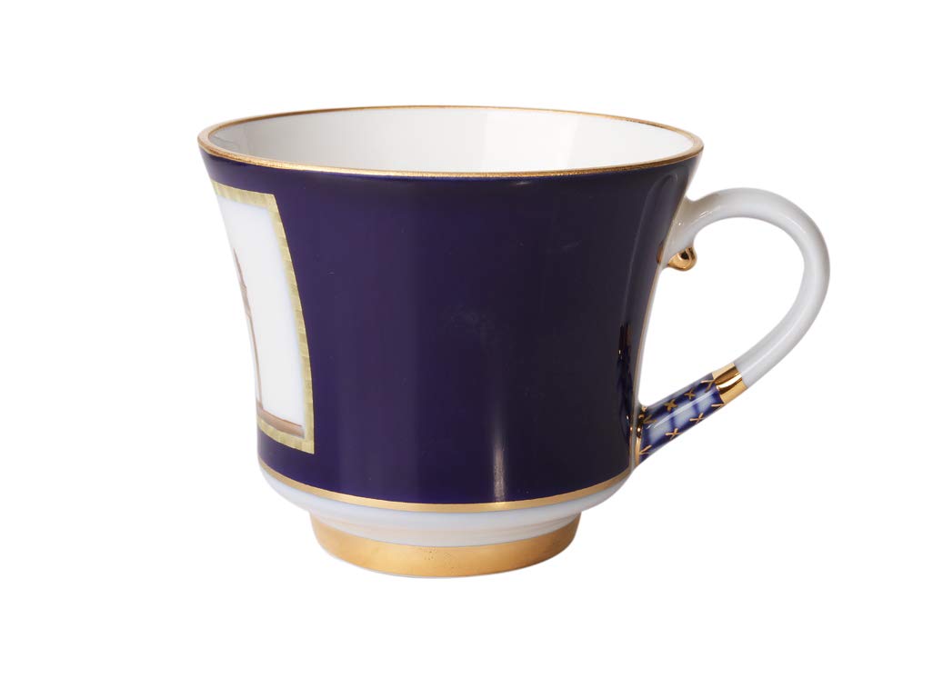 Lomonosov Porcelain Tea Set Cup and Saucer Classic of Petersburg #6 7.4 oz/220 ml