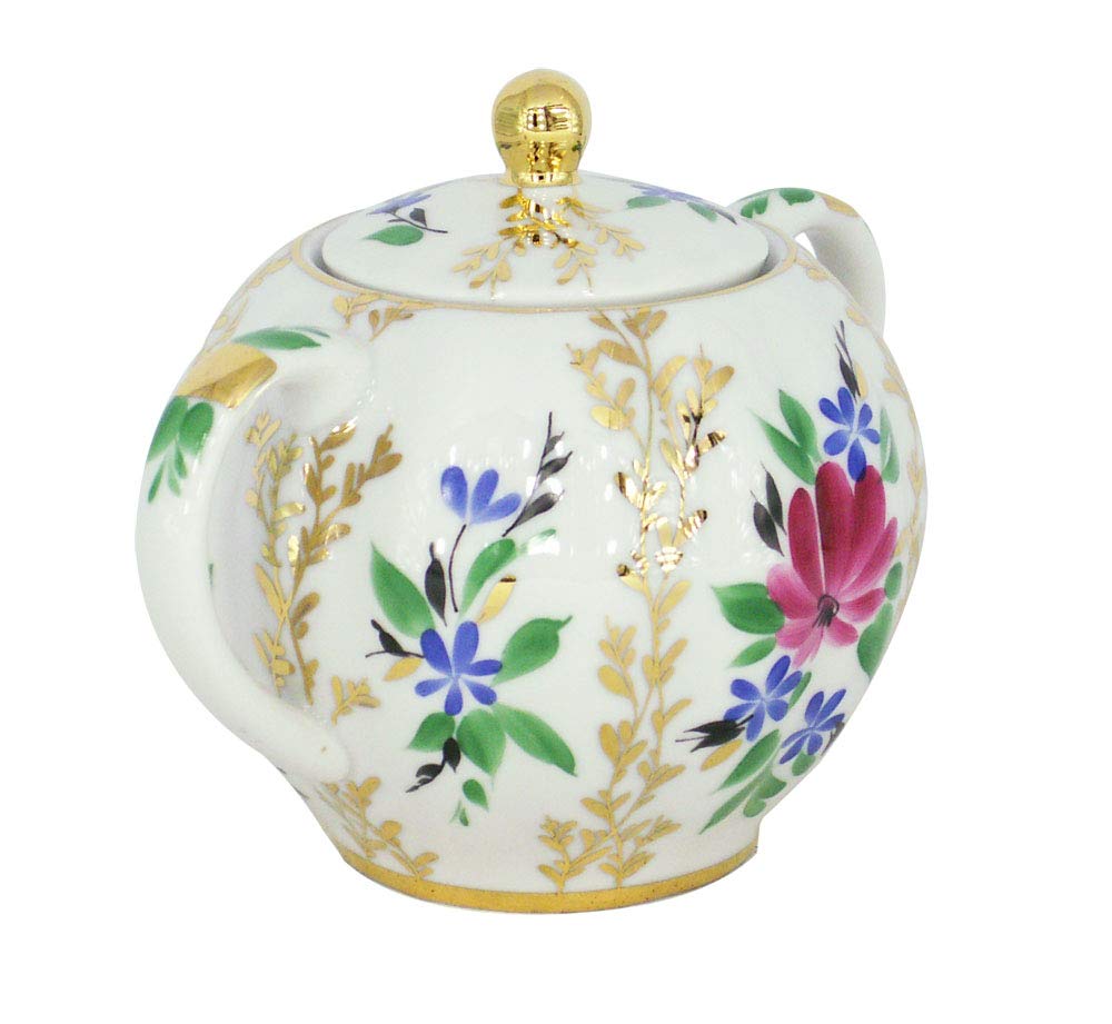 Lomonosov Porcelain Sugar Bowl Tulip Golden Grasses