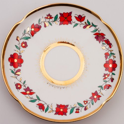 Imperial / Lomonosov Porcelain Souvenir Teacup w/ Saucer and Lid