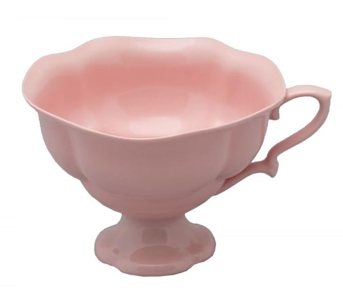 Lomonosov Porcelain Bone China Tea Cup Natasha Monocolor Pink Peach 220 ml/7.4 fl.oz