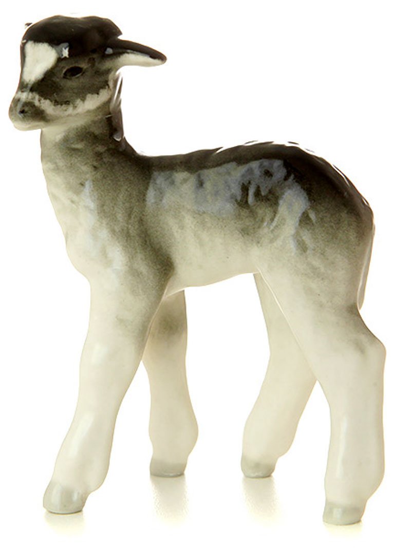 Lamb Standing Lomonosov Porcelain Collectible Figurine