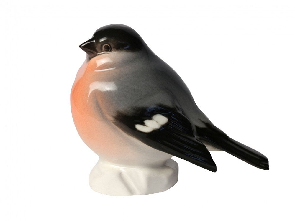 Winter Bullfinch Big Lomonosov Porcelain Figurine