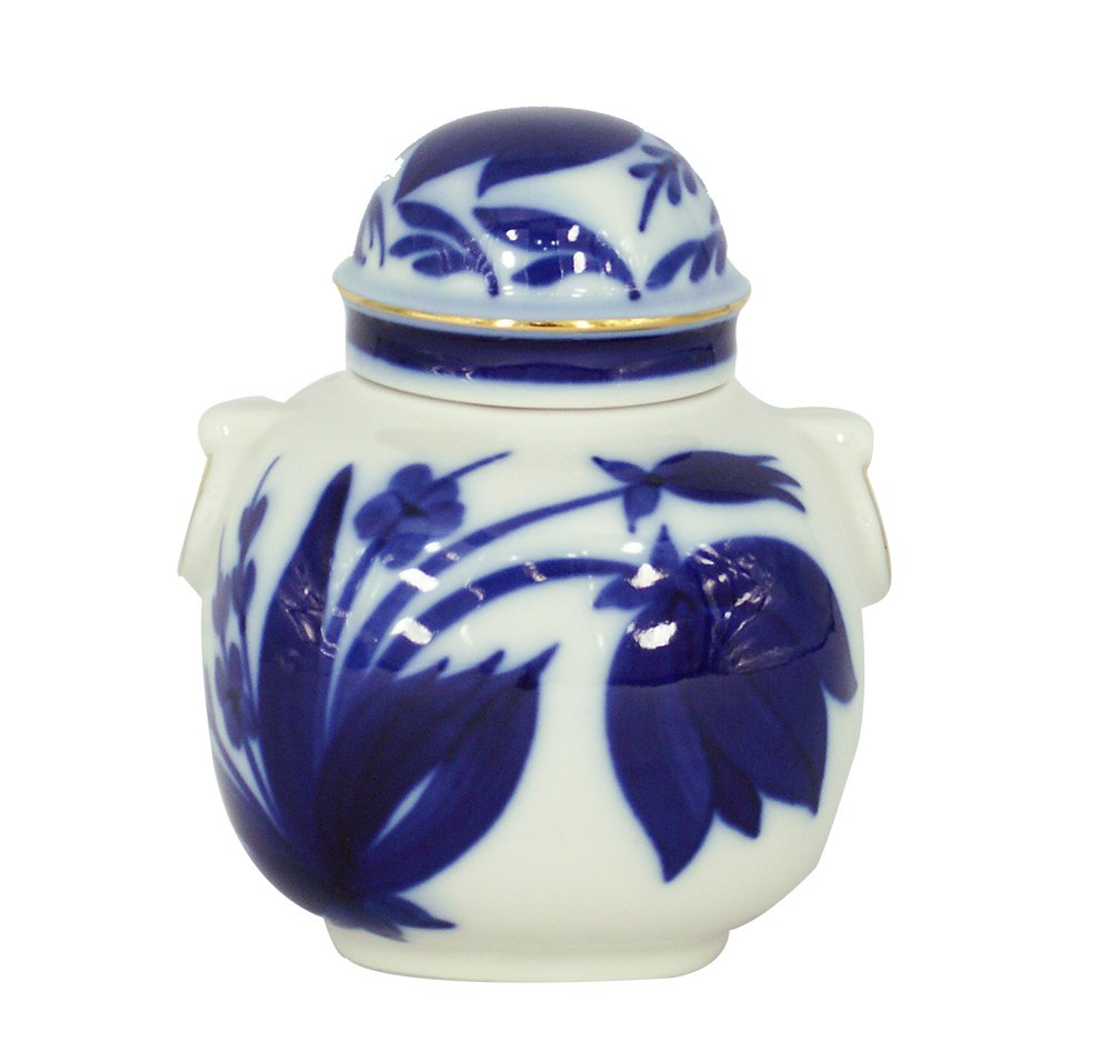 Lomonosov Porcelain Tea Caddy Cobalt Bell