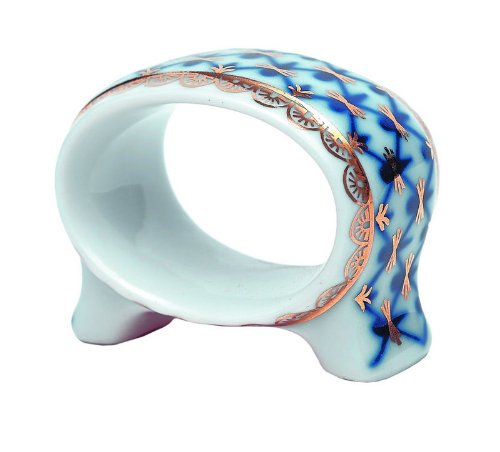 Lomonosov Napkin Ring,Youth,Cobalt Net