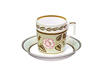 Lomonosov Porcelain Tea Cup with Saucer Jade Background 7.4 oz/220 ml