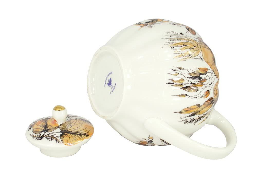 Lomonosov Porcelain Teapot Tulip My Garden 3-Cup 20 oz/600 ml