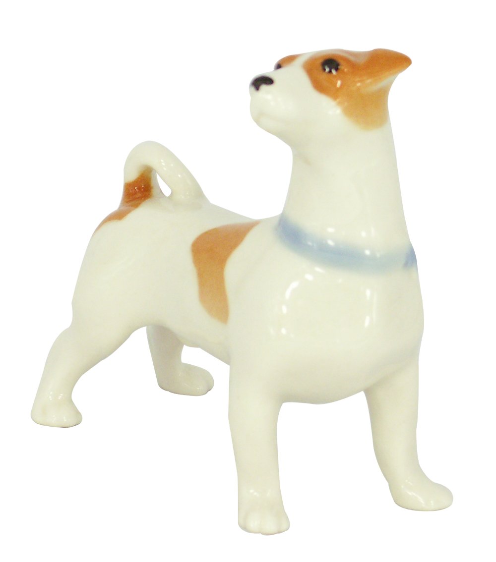 Jack Russell Terrier Dog Standing Lomonosov Porcelain Collectible Figurine