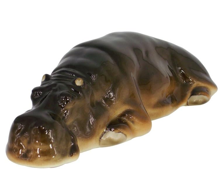 Lomonosov Imperial Porcelain Figurine Hippo Relaxing