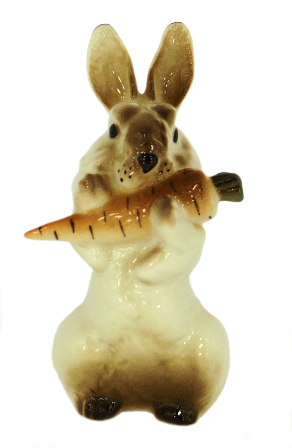 Bunny Rabbit Easter with Carrot #1 Lomonosov Porcelain Collectible Figurine