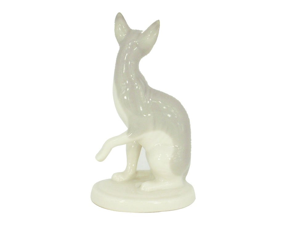 Sphinx Cat Gray Lomonosov Porcelain Collectible Figurine