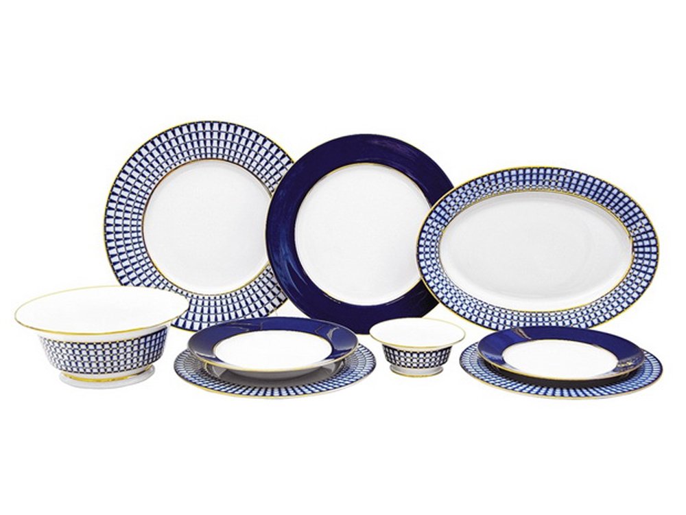 Lomonosov Imperial Porcelain Dinner Set Classic of Petersburg 24 pieces