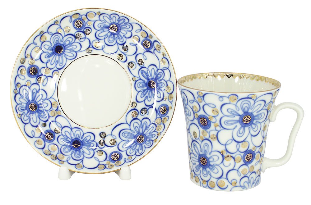 Lomonosov Imperial Porcelain Bindweed Drinkware Teaware Cups Collection