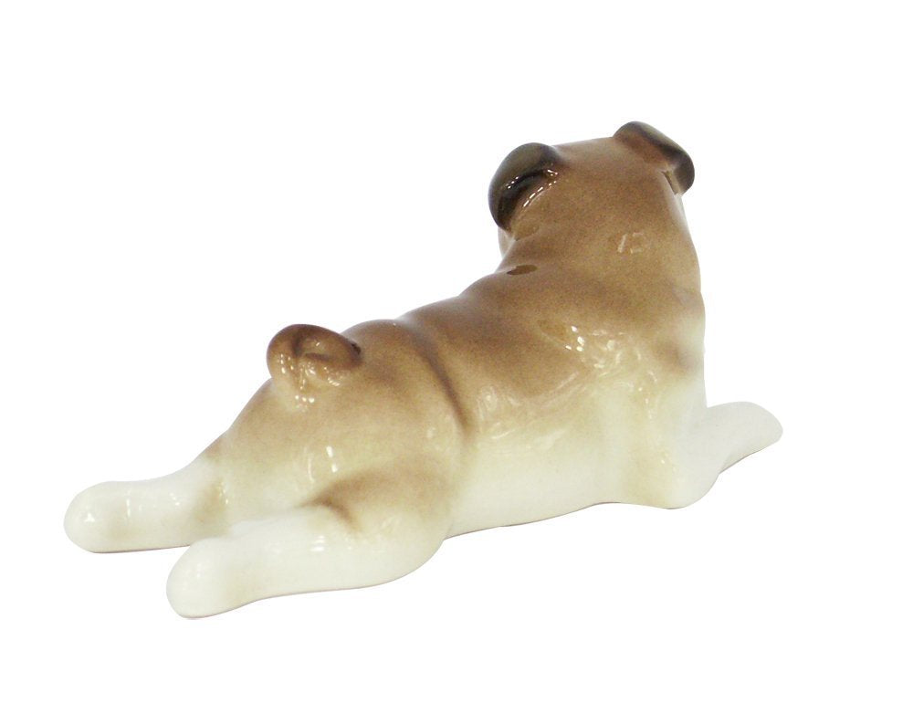 Pug Dog Lying Lomonosov Porcelain Collectible Figurine