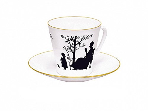 Lomonosov Porcelain Bone China Cup and Saucer Family 2.7 ounces/80 milliliters