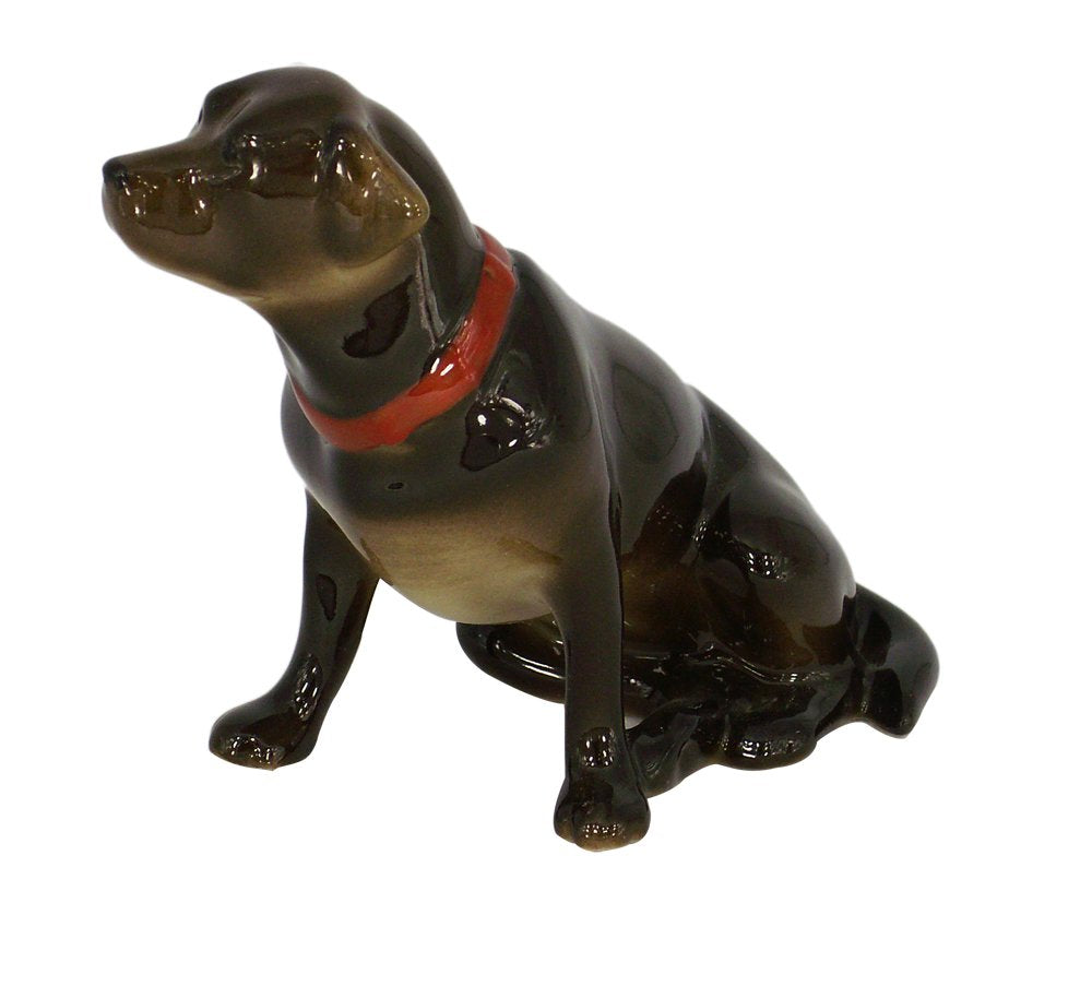 Labrador Retriever Dog Chocholate Colored Lomonosov Porcelain Collectible Figurine