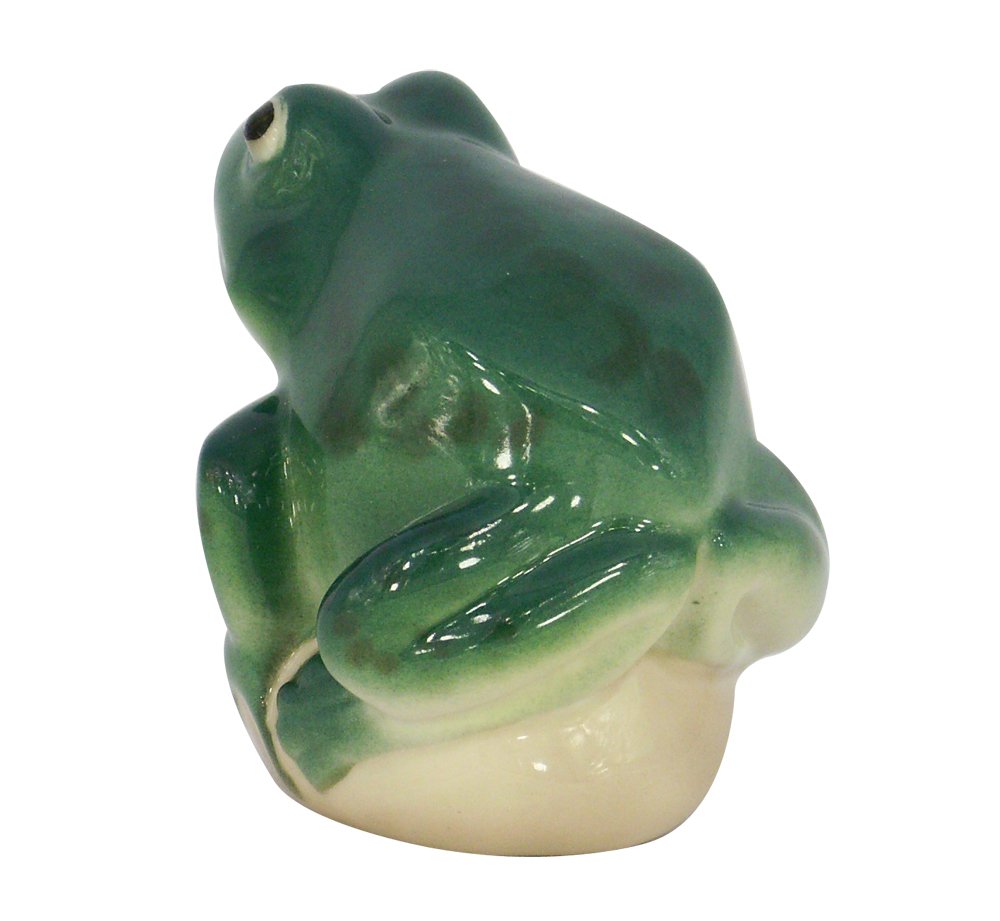 Frog on Rock Turquoise Lomonosov Porcelain Figurine