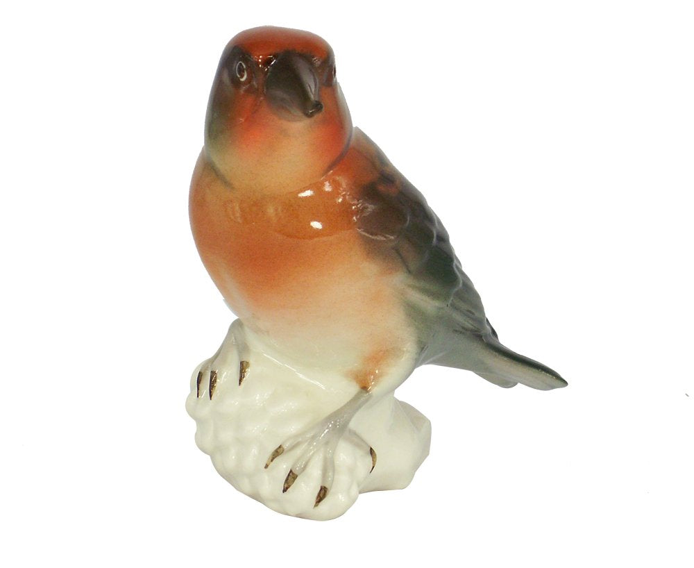 Crossbill Bird Red Lomonosov Porcelain Collectible Figurine