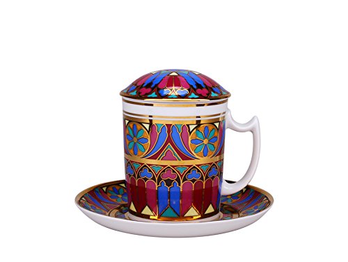 Lomonosov Porcelain Covered Herbal Steep Mug Gothic-7 12.8 oz