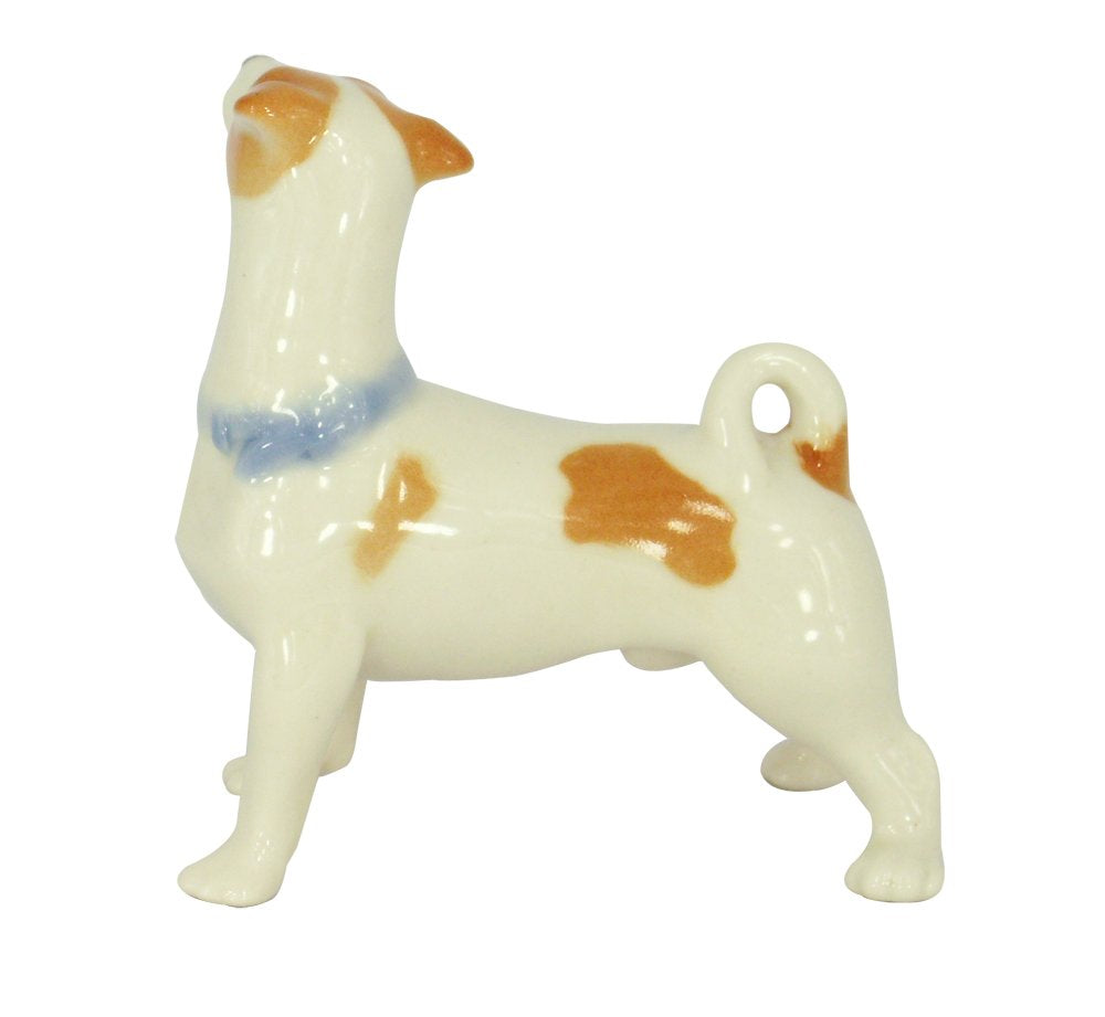 Jack Russell Terrier Dog Standing Lomonosov Porcelain Collectible Figurine