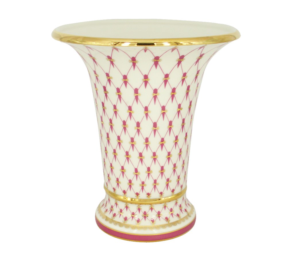 Flower Vase Empire Style Red Net Lomonosov Porcelain Factory