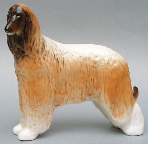 Lomonosov Porcelain Afghan Hound Dog Red Large