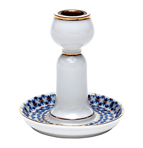 Candle Holder Cobalt Net Lomonosov Porcelain Decorative